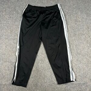 Nike Sportwear Men's Athletic Pants Size Large Black Stripe Ankle Zip Drawstring